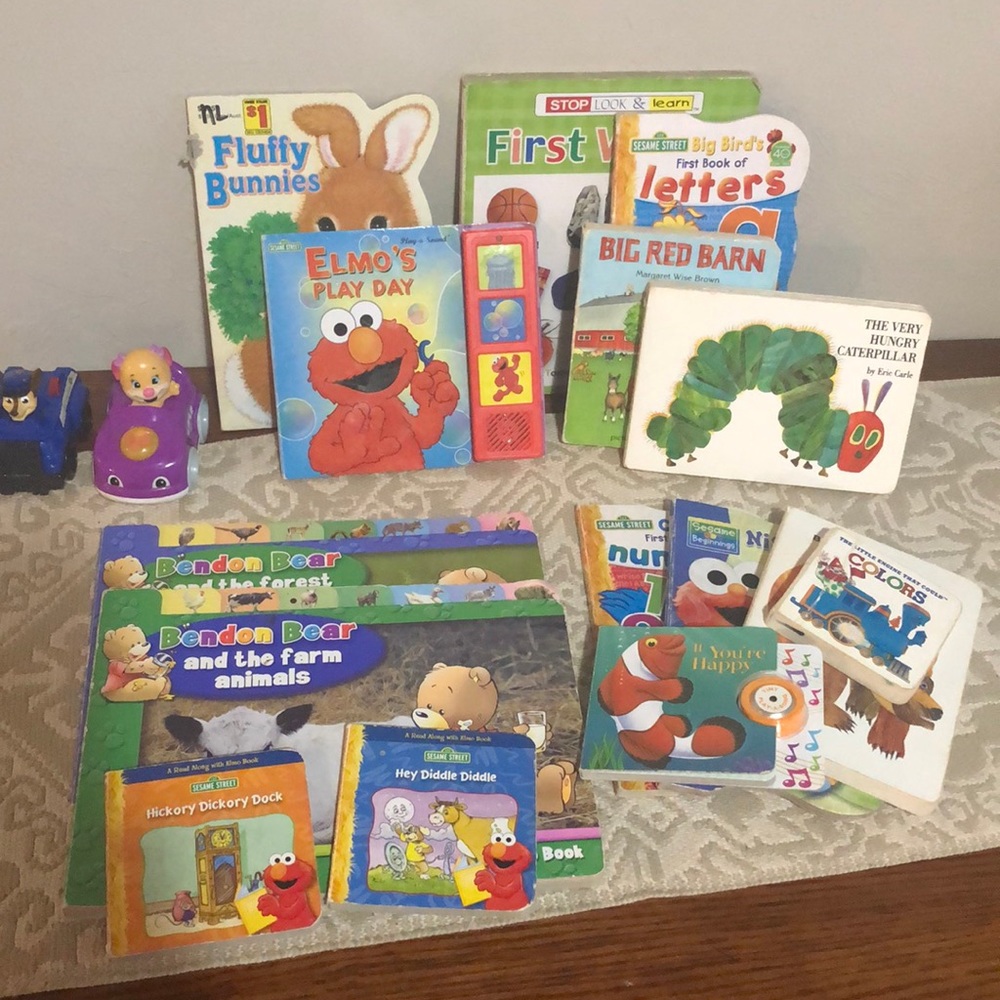3/$10 Board book/toy car lot- selling altogether